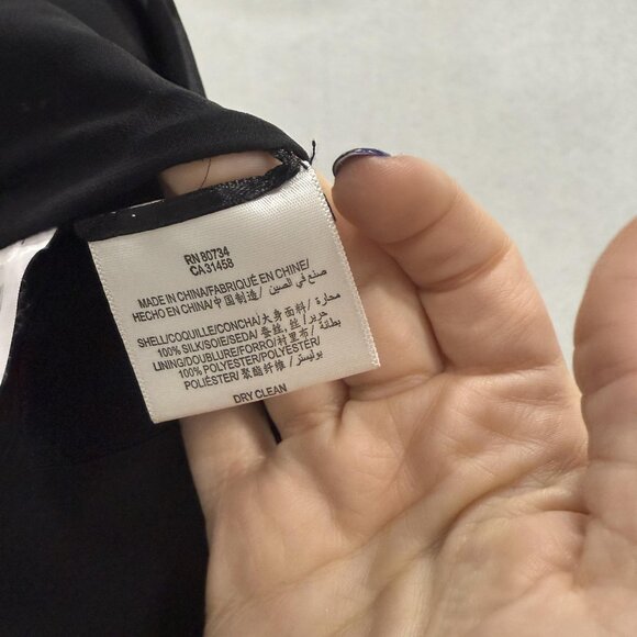 BCBGMAXAZRIA Dress Womens XXS Black Sequin Silk V Neck Cocktail Mini - Picture 6 of 9